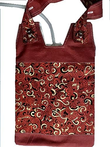 100% Cotton Catheter Night Bag Holder with Handle. Cover for a Catheter Night Bag. Nutex, Multi Coloured - Image 4