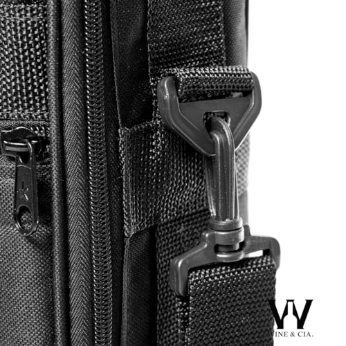 Bolsa Mala Para Transportar 6 Garrafas Vinho em Viagens Com Espuma De Proteção Anti Shock Wine & Companhia (Preto)