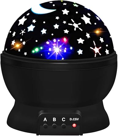 atopdream lampara de proyector para ninos diseno de luna