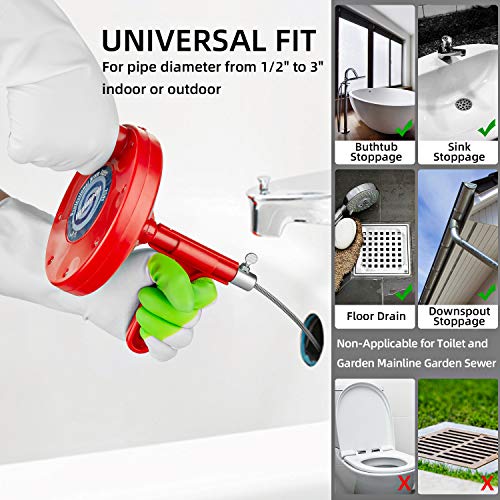 Drainsoon 30 Inch Hair Snake Drain Clog Remover (5 Pack) (1) Pricepulse