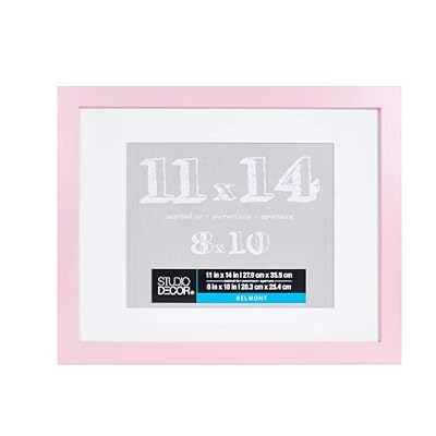  x 14 Ballet Pink Picture Frame Light Pink Photo Frames - N&auml;ytt&auml;&auml; 8x10 Mat tai 11x14 W/O Mat - Wall Mounting Material Mukana ...Lapsen Art Frame (Ballet Pink)