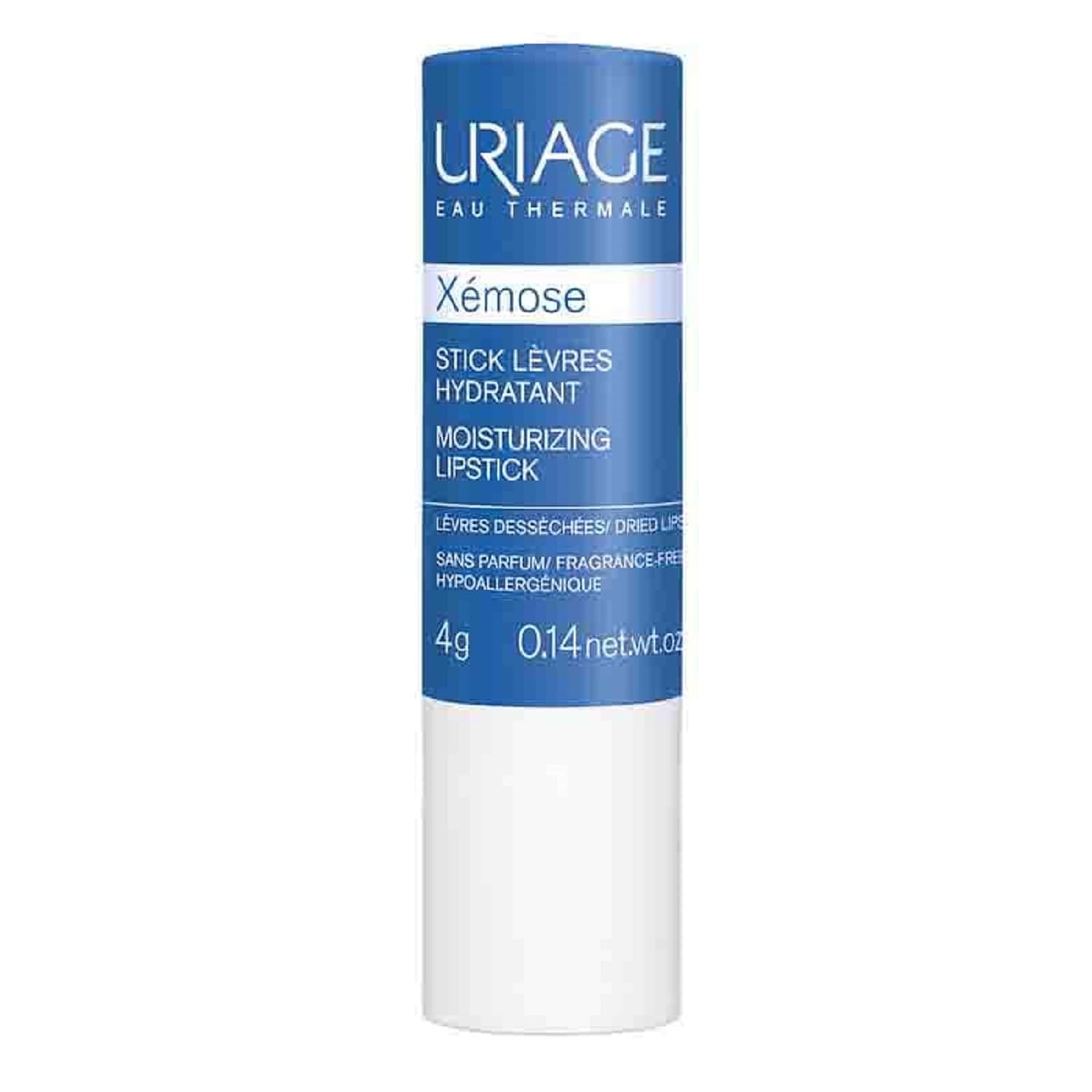 URIAGE Xémose Lip Balm with Hyaluronic Acid, Shea Butter & Vitamin C | Intense Hydration Lip Care, Fragrance-Free, 4 mL / 0.14 oz