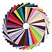 Life Glow DIY Polyester Soft Felt Fabric Squares Sheets Assorted Colors 12x12 inch(30x30cm) for Crafts, 1.5mm Thick 40Pcs Total