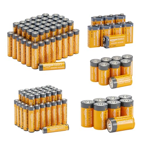 Amazonベーシック アルカリ乾電池 スーパーバリューパック 合計108本 単3形 48本 + 単4形 36本 + 単2形 8本 + 単1形 8本 + 9V形 8本