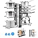 Pots and Pans Organizer Rack 8 Tiers Adjustable Pot Lid Holders, 3 DIY Ways