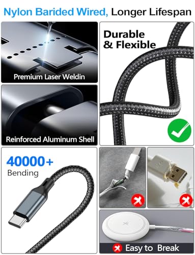 Travel Cruise Essentials 2026, 4 in 2 Multi Charging Cable with IP/iWatch/Micro USB/Type C Port, USB C/USB A Phone Watch Charger Cord Compatible with Apple Watch Ultra/SE/11-2, for iPhone17-8, Car-5FT