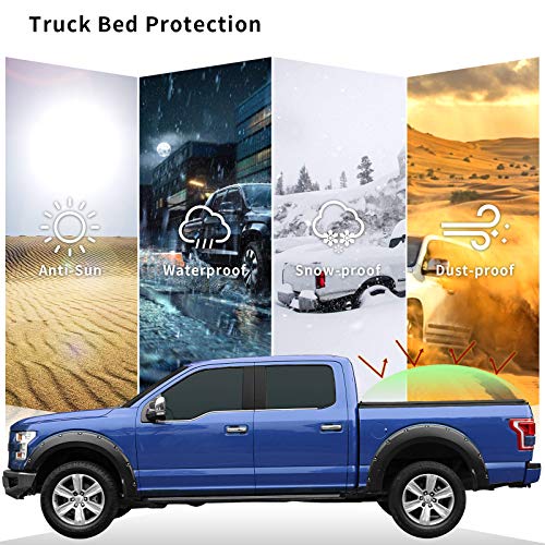 oEdRo Upgraded Soft TriFold Truck Bed Tonneau Cover Compatible for