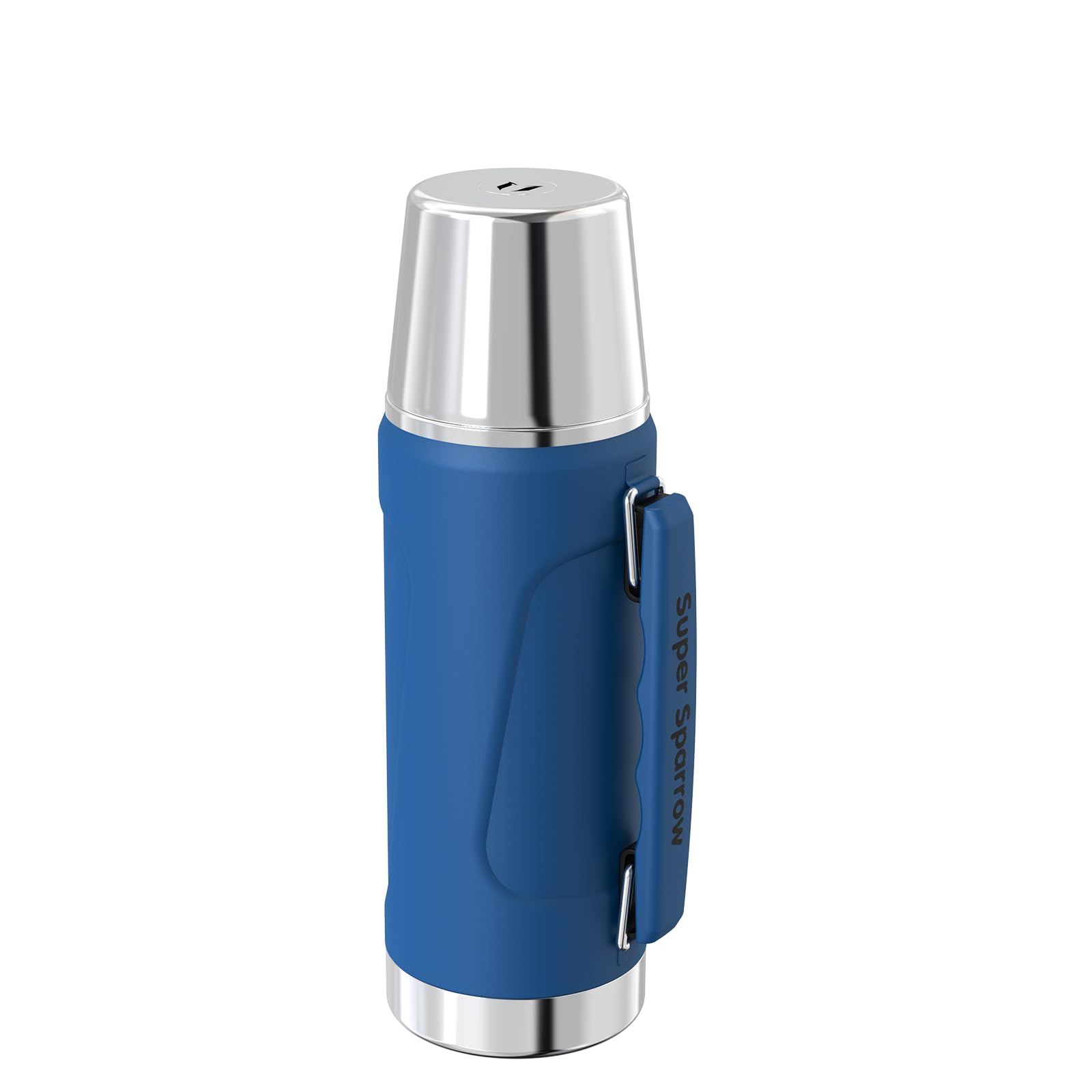 Super Sparrow Stainless Steel Water Bottle - Wide Mouth Vacuum Insulated Flask - 1000ml -BPA-Free ThermosBottle - Leakproof Lid Doubles as Cup