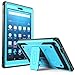 Fire HD 8 Case, [Heavy Duty] i-Blason Fire HD 8 2016 6th Generation Armorbox [Dual Layer] Hybrid Full-body Protective Kickstand Compatible Case with Front Cover and Build in Screen Protector (Blue)