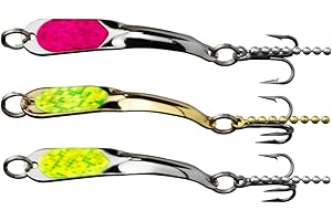 IRON DECOY Steely Spoon Fishing Lures, Multipack Bundles, Casting, Trolling, Jigging, Ice, Lake, River, Stream, Freshwater, Trout, Bass, Walleye, Salmon, Crappie, Pike