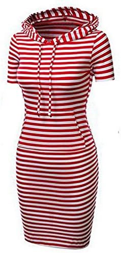 Rising On Ander Popular Womens Spring Pullover Hooded Long Sleeve Pocket Bodycon Dress Color12X-Large