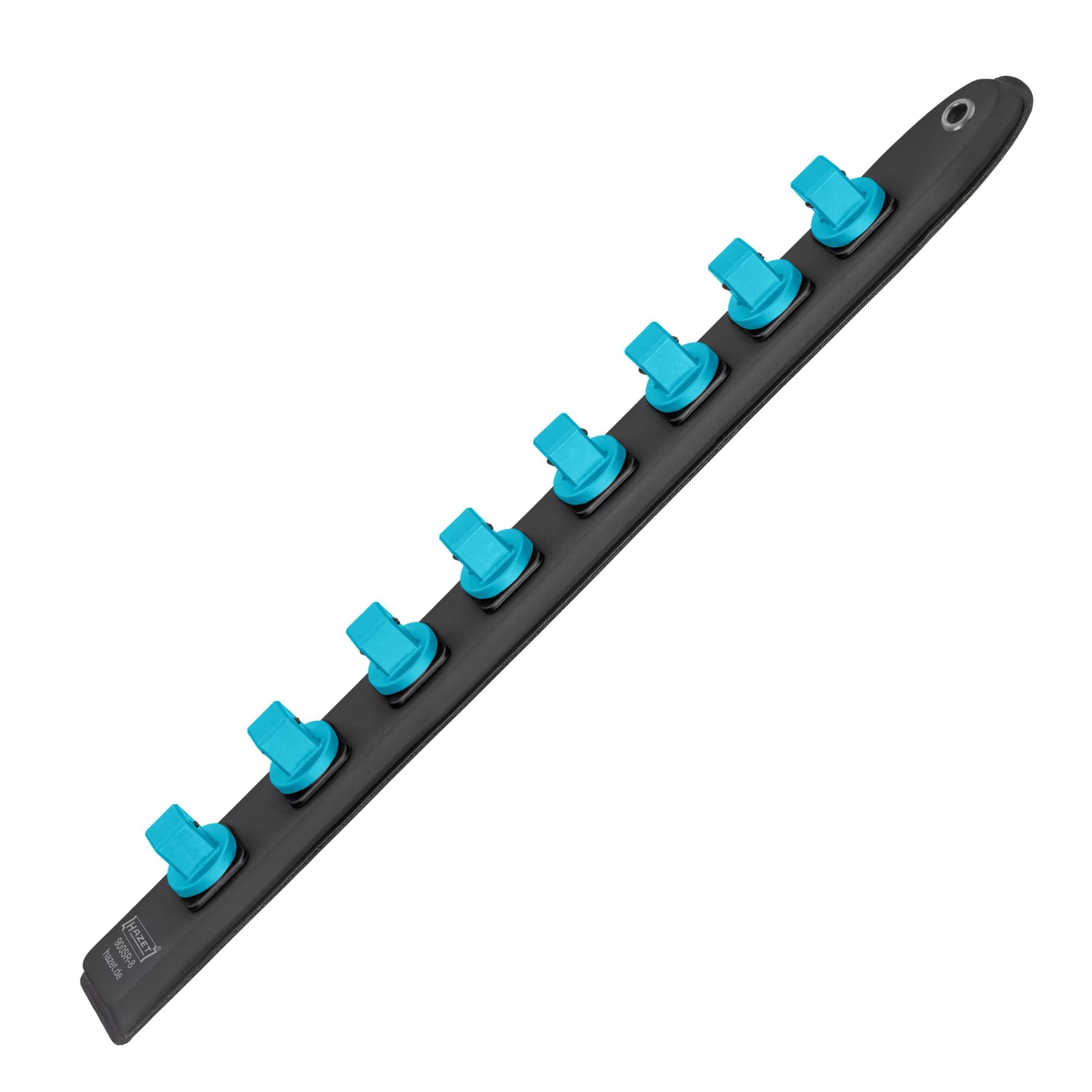 Hazet Smart-Rail 900SR-8 | Magnetic Base with 8 Slots and Twist Lock, Drive: Square 12.5 mm (1/2 Inch) | Flexible Plastic Connector Strip for Socket Spanner