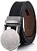 Marino Avenue Genuine Leather belt for Men, 1.5 Wide, Casual Ratchet Belt with Automatic Linxx Buckle - Circular Linxx - Deep Charcoal - Adjustable from 28