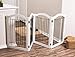 Internet's Best Wire Dog Gate with Arched Top | 4 Panel | 30 Inch Tall Pet Puppy Safety Fence | Fully Assembled | Durable MDF | Folding Z Shape Indoor Doorway Hall Stairs Free Standing | White