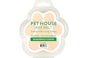 ONE FUR ALL Pet Friendly Wax Melts Gingerbread Cookies Christmas Scented Wax Melts - Long-Lasting, Plant Based and Made for Pet Odor Pack of 2