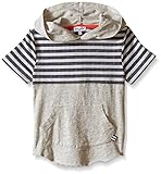 Splendid Boys' Short Sleeve Hoodie with Striped Mesh Panel