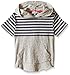 Splendid Boys' Short Sleeve Hoodie with Striped Mesh Panel