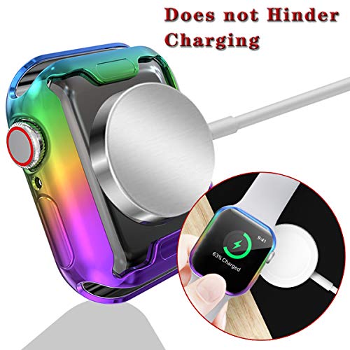 JZK Apple Watch Series 5 40mm Screen Protector,iWatch Protective Case Soft Plated TPU All-Around Ultra-Thin Bumper Cover for Apple Watch Series 4 Series 5 40mm Nike+, Edition Accessories