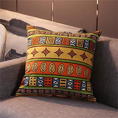 CHLCH Soft decorative pillowcase suitable for home sofa chair sofa/bedroom decoration/car interiorVintage pillowcase short plush lumbar pillow colour6 45 * 45cm