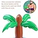 BESTOYARD Floating Drink Holder 12 Pack Palm Tree Inflatable Pool Cup Holders with Mini Air Pump