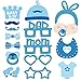 BESTOYARD Baby Boy Shower Photo Props Baby Birthday Party Photo Posing Props Kits 34 Pcs