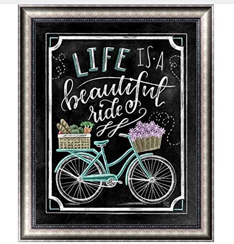 Diamond Chalkboard Alphabet Painting Resin Round Diamond Mosaic 5D DIY Embroidery Diamond Cross-Stitch Kit 01,30X40cm