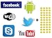 6 Skateboard Vinyl Stickers, YOU PICK, Laptop Ipad Luggage Helmet Bike Car + 43 FREE Smiley Stickers - Social Media, You Tube, Facebook, Twitter...