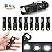 10 Pack Mini Flashlights LED Flashlight 300lm Adjustable Focus Zoomable Light (Black)