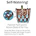 Window Garden Aquaphoric Self Watering Planter (7”) + Fiber Soil = Foolproof Indoor Garden. Decorative Planter Pot for House Plants, Flowers, Herbs, Violets, Succulents-Easy (Ivory Matte/Ivory Insert)