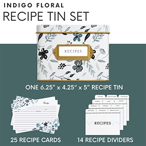 Jot & Mark Recipe Card Complete Gift Box Decorative Tin Box, Recipe