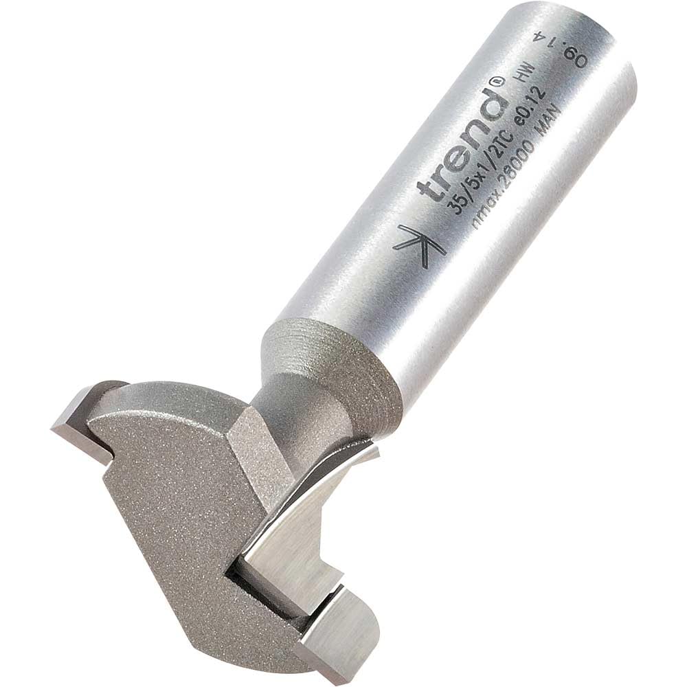 Trend Professional Slat Wall Router Cutter, 1/2 Inch Shank, 30mm Cut Diameter, 10.5mm Cut Length, 7mm Radius, 35/5X1/2TC