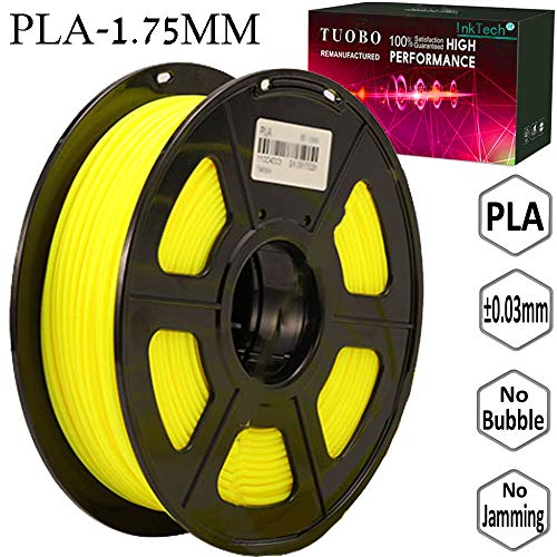 Tuobo PLA Filament 1.75mm with 3D Build Surface 200mm × 200mm 3D Printer Consumables, 1kg Spool (2.2lbs), Dimensional Accuracy +/- 0.05 mm, Fit Most DIY Printer and 3D Pen (Yellow) - Thumbnail 6