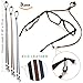 Eyeglasses Chains PREMIUM ECO LEATHER [Pack of 3 Cords + Cleaning Cloth] Eyeglass Chain | Cords| Holder | Retainer | Glasses Strap | Rope Lanyard Glasses Strings Necklace Holder For Car Glasses Hanger