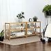 SONGMICS 3-Tier Bamboo Shoe Rack Bench, Shoe Organizer, Utility Storage Shelf Rack, Storage Shelf, 3-Shelf Shelving Unit, for Entryway Hallway Bathroom Living Room and Corridor, Natural UBCB03NL
