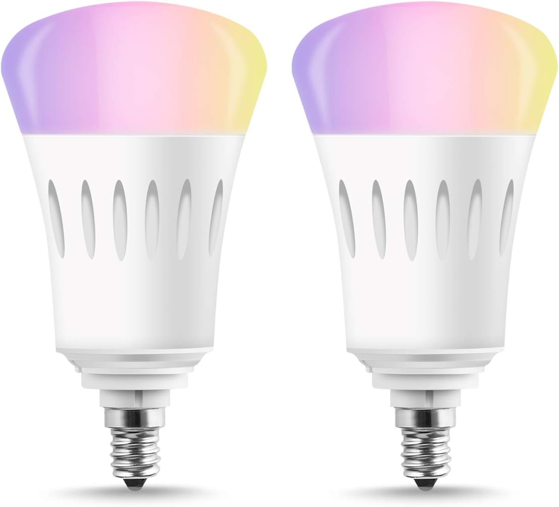 LOHAS E12 Smart Bulb Candelabra Base, A19 LED 60W Equivalent Wifi