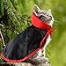 2 Pieces Halloween Cat Costume Pet Vampire Cloak Witch Cape and Hat for Cat Kitten Puppy Cosplay Halloween Party Supplies