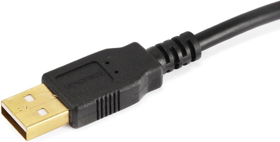 Monoprice 10ft Gold Plated 28/24AWG USB 2.0 A Male to B Male Cable: Computers & Accessories