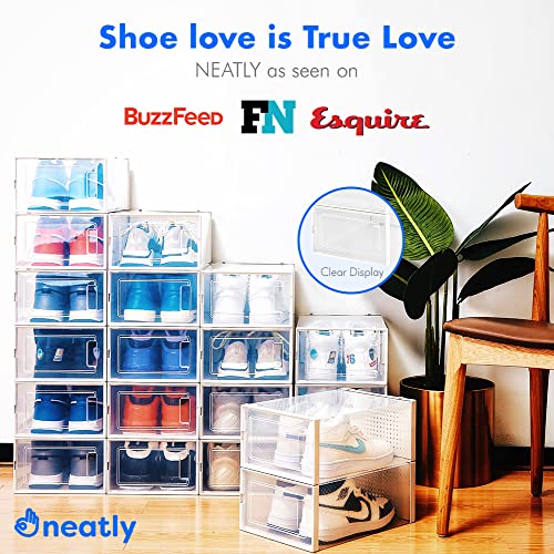 Shoe Boxes Clear Plastic Stackable, Clear Shoe Organizer for Closet