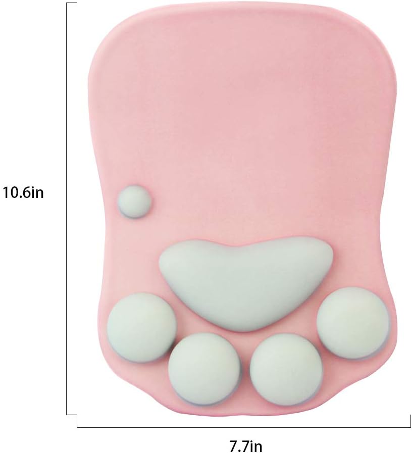 Star-Link Cat Mouse Pad with Wrist Support, Portable Ergonomic Anti-Slip Gaming Mouse Mat Cartoon Cute Cats Soft Silicone Gel Rests Wrist Cushion Rest Micemat Comfort Mousepats (10.6×8.0) - Image 5