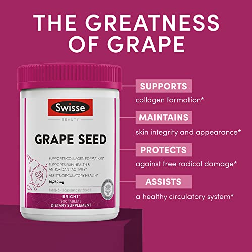 Swisse Grape Seed Extract Capsules Antioxidant Herbal Supplement