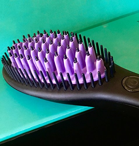 Brush Electric Ceramic, Straightening Ceramic Brush Electric, Brush Electric Pro Automatic Paddle, Brush Hair Straightener Ceramic