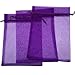 COTOSEY 100PCS 6x9 Inches Organza Drawstring Pouches Jewelry Party Wedding Favor Gift Bags (6x9, Purple)