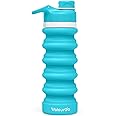 Valourgo Bpafree Collapsible Water Bottle - Reusable Water Bottle for Gym Bike Running Cycling 550 Milliliter 19 Ounce Aqua B
