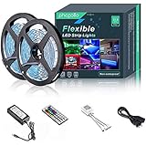 Led Strip Lights 5050 RGB 32.8ft 10M Non-Waterproof Changing Color Led Strips Kit with Remote Controller and 12v Power Supply for Home Kitchen Bedroom Decoration