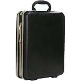 Baxi&amp;barna Vertical Laptop Briefcase, 15 Inch Hard Shell, Multi-Pocket Design, A4 Compatible, Hardside Lightweight Briefcases, Black