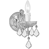 Maria Theresa 1 Light Spectra Crystal Chrome Sconce