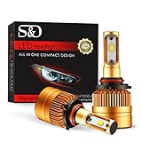 Extremely Bright 9006 LED Headlight Bulbs With High Power 8000Lm 6000K Cold White HB4 Lamps Replacement All-in-One Conversion Kits