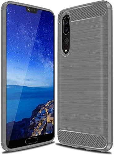 Huawei P20 Plus Case,Huawei P20 Pro Case, Suensan TPU Shock Absorption Technology Raised Bezels Protective Case Cover for Huawei P20 Plus Smartphone (TPU Gray)