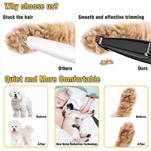 Peroom Dog Clippers, Professional 2Speed Dog Grooming Clippers Kit