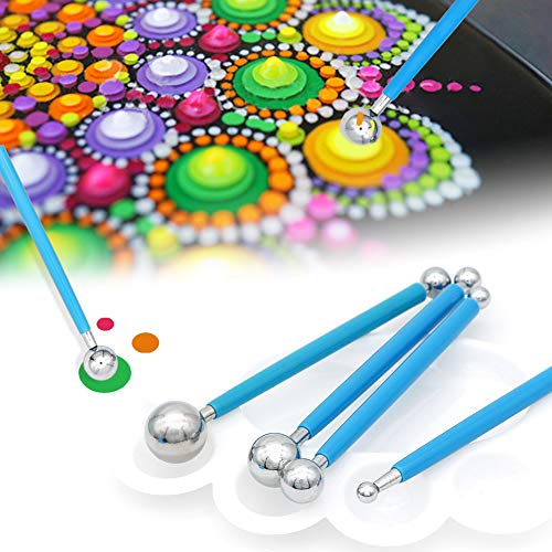 Mandala Dotting Tools, Angela&Alex Mandala Painting Tool Kits Brushes Paint Tray for Painting Rocks Coloring Drawing and Drafting Art Supplies - Thumbnail 4